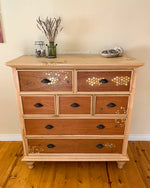 Boho Style Dresser ~ with iridescent honeycomb & tiny bee accents