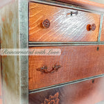 Farmhouse Dressing Table ~ antique dresser with original locks & skeleton key