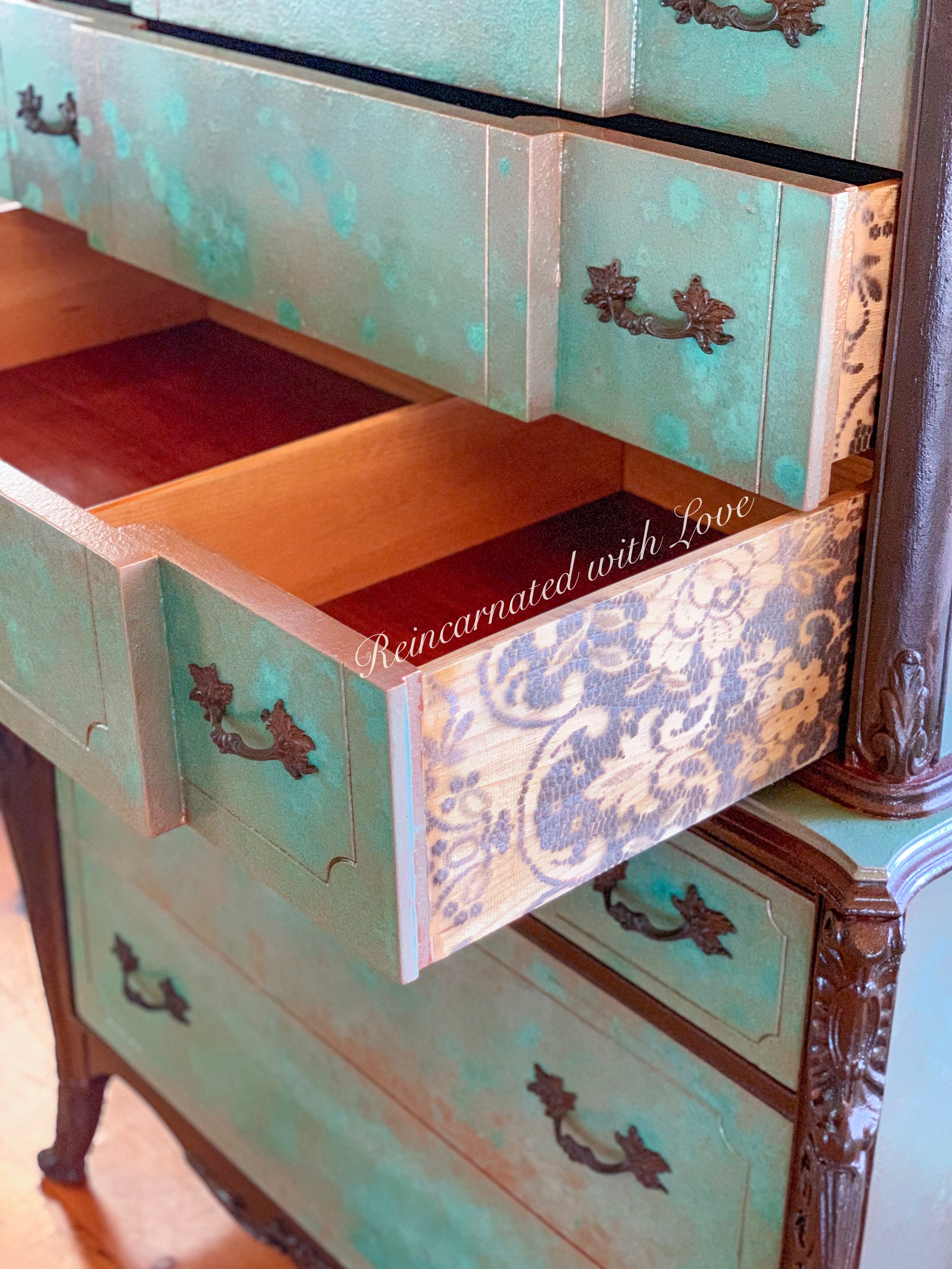 Green Boho Dresser ~ painted furniture | Reincarnated with Love Reincarnated with Love Green Boho Dresser ~ painted furniture | Reincarnated with Love Reincarnated with Love