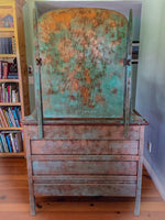 Farmhouse Dressing Table ~ antique dresser with original locks & skeleton key