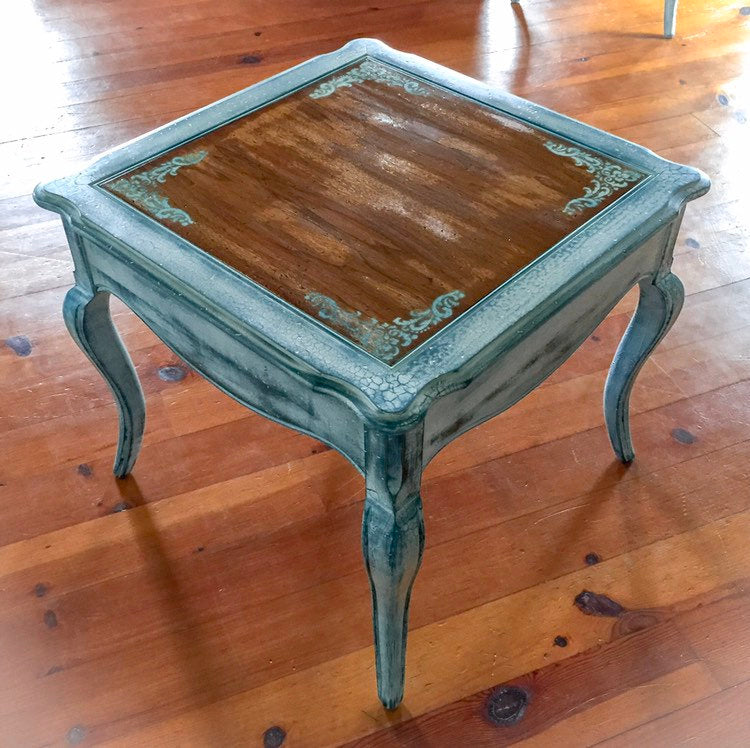 Shabby Chic Side Table ~ French country style table in distressed white