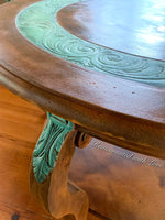 Boho Coffee Table ~ in copper patina & rusted iron