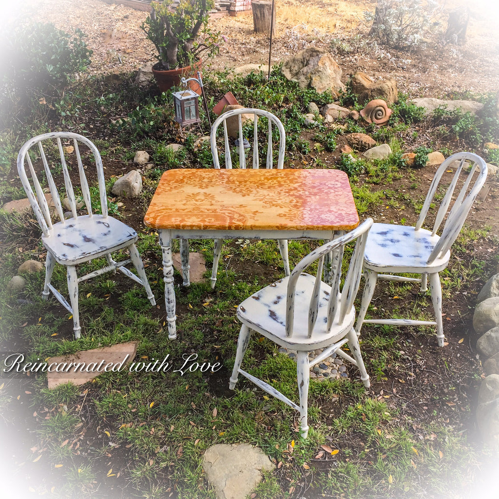 Vintage Kid's Table & Chair Set – Reincarnated with Love