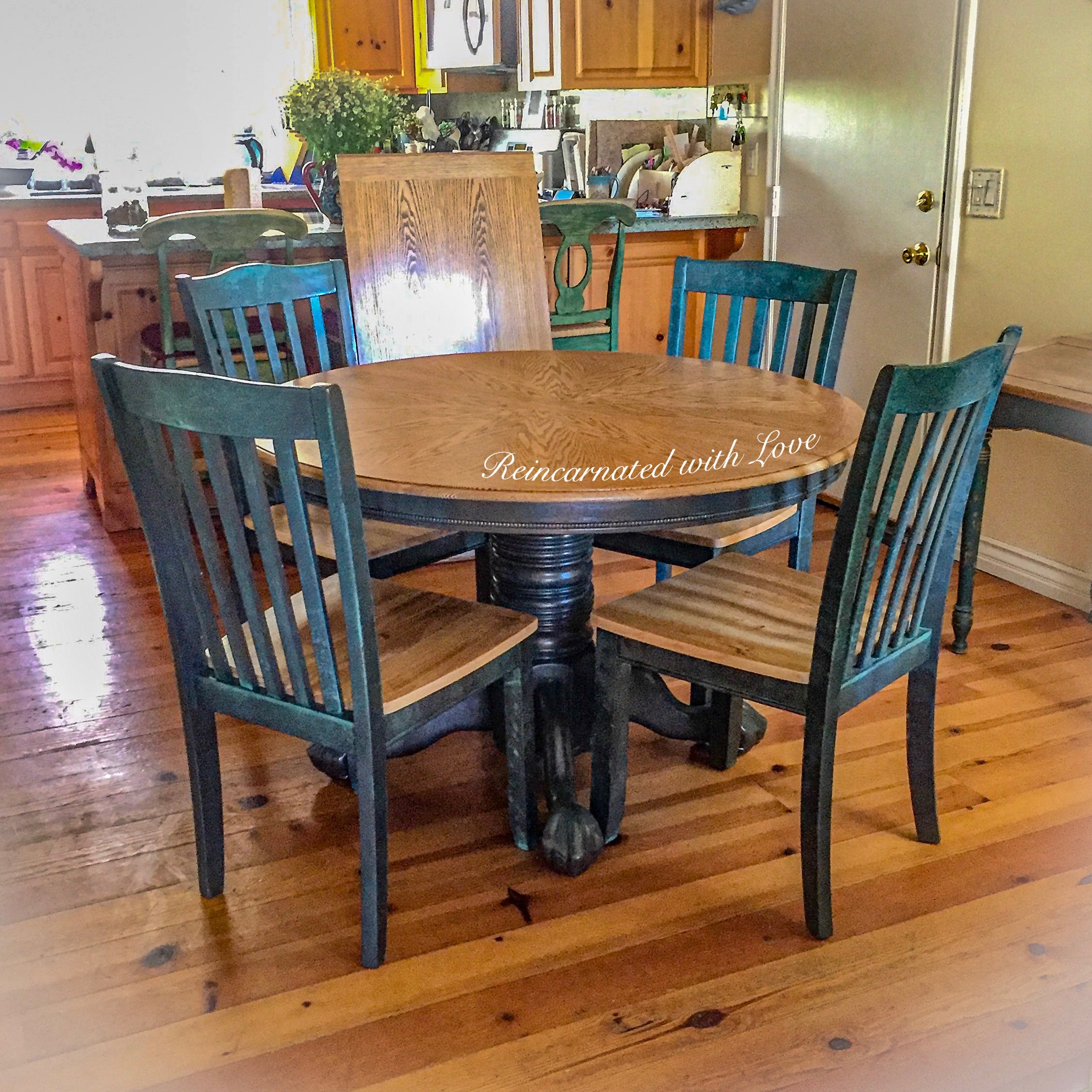 Shabby chic table top and chairs