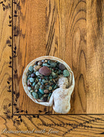 Farmhouse Dresser ~ with burnt wood, floral detailing