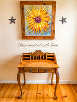 Rustic Secretary Desk ~  French country style desk in rusted iron