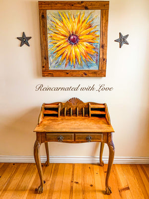 Rustic Secretary Desk ~  French country style desk in rusted iron