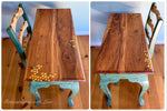 French Country Desk & Matching Chair Set ~ with burnt wood honeycomb & tiny bee accents
