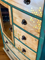 Boho Style Armoire ~ with iridescent honeycomb & tiny bee accents