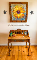 Rustic Secretary Desk ~  French country style desk in rusted iron