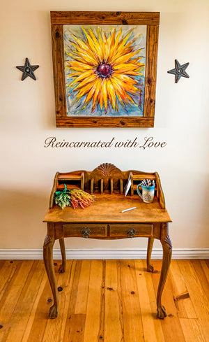 Rustic Secretary Desk ~  French country style desk in rusted iron