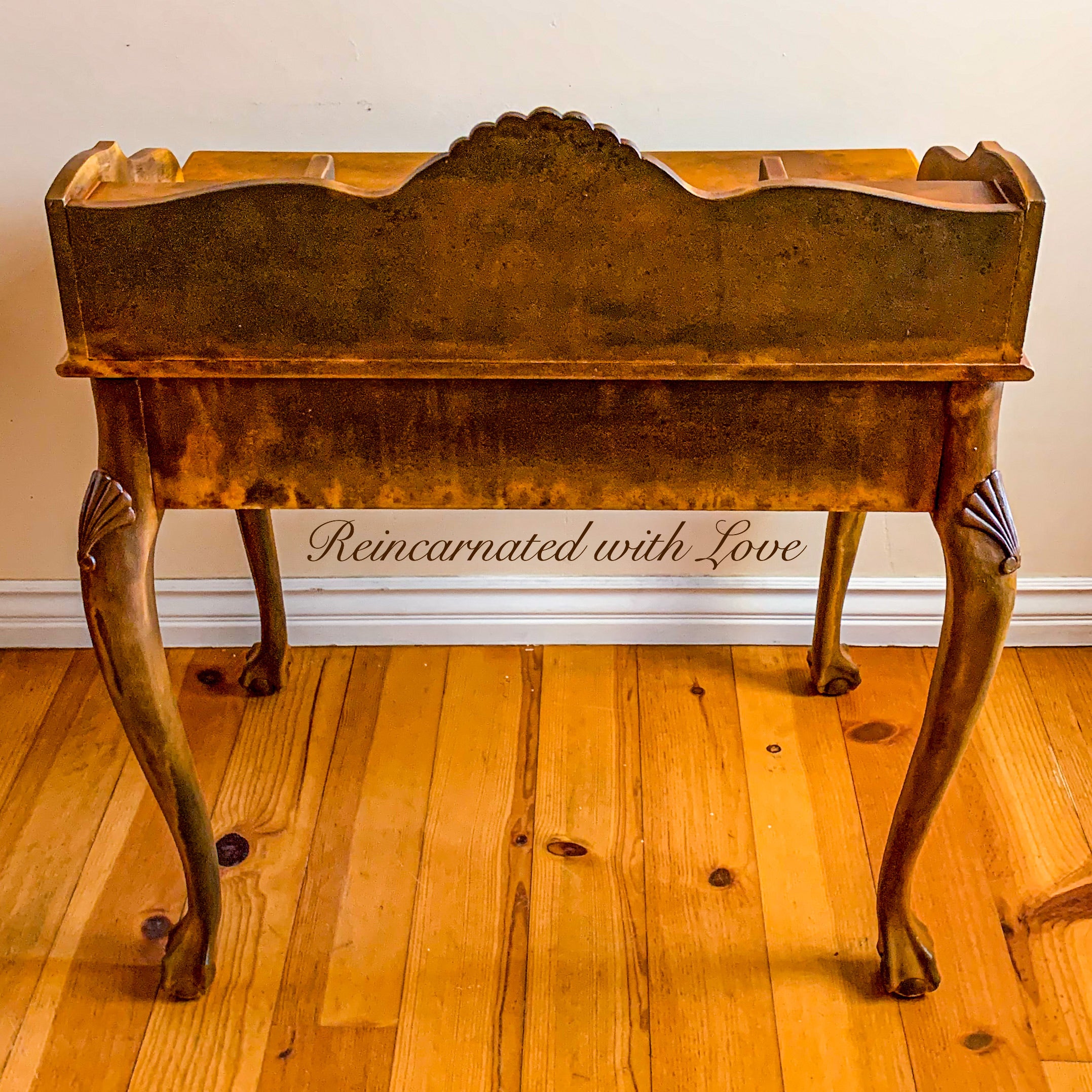 Rustic Secretary Desk ~  French country style desk in rusted iron