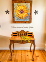 Rustic Secretary Desk ~  French country style desk in rusted iron
